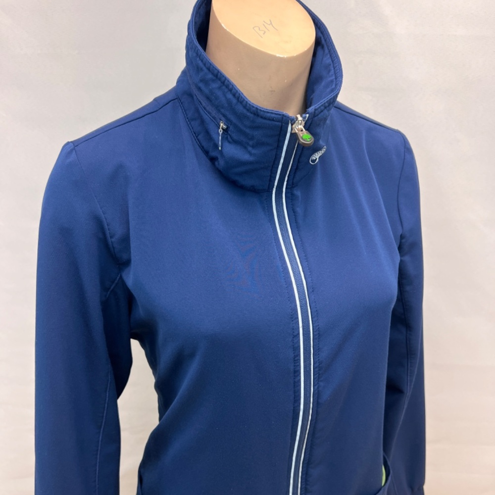 Women's Navy Zip-Front Performance Jacket - Picture 7 of 16
